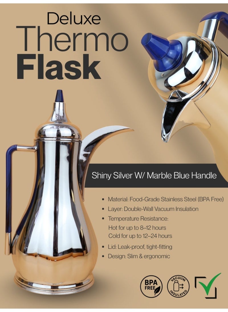 Raz طقم فاخر لقارورة القهوة والشاي - مصنوع من الفولاذ المقاوم للصدأ عالي الجودة بمقبض أنيق - Image 2